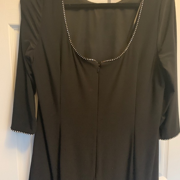 Alex Evening Black Cocktail Dress with Rhinestones. - Picture 4 of 5